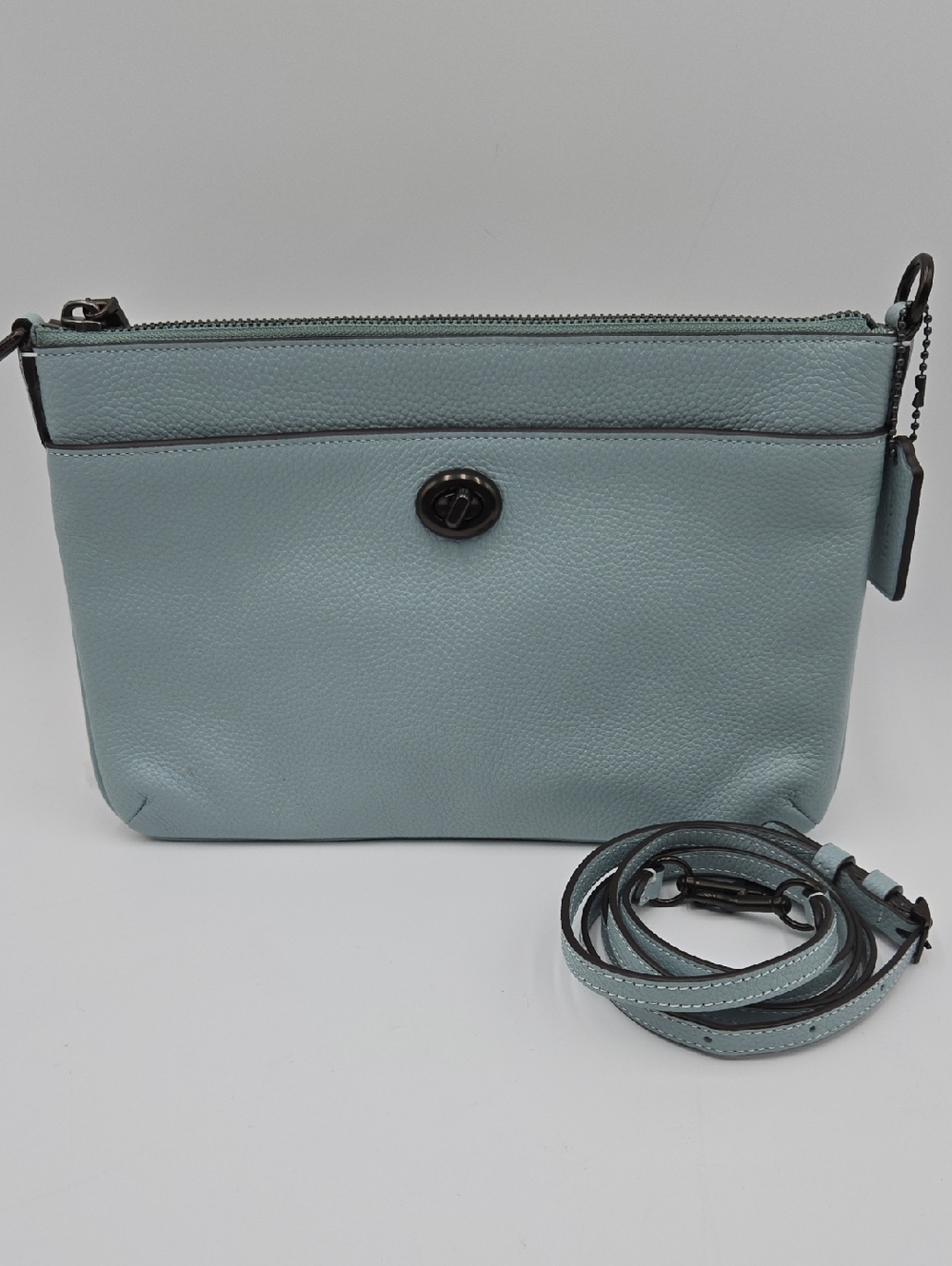 #207 NWT - Coach Polished Pebble Polly Crossbody Aqua